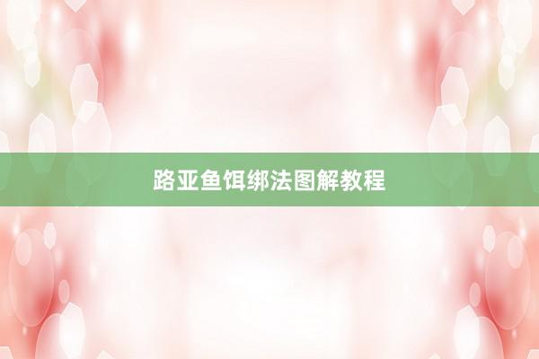 路亚鱼饵绑法图解教程